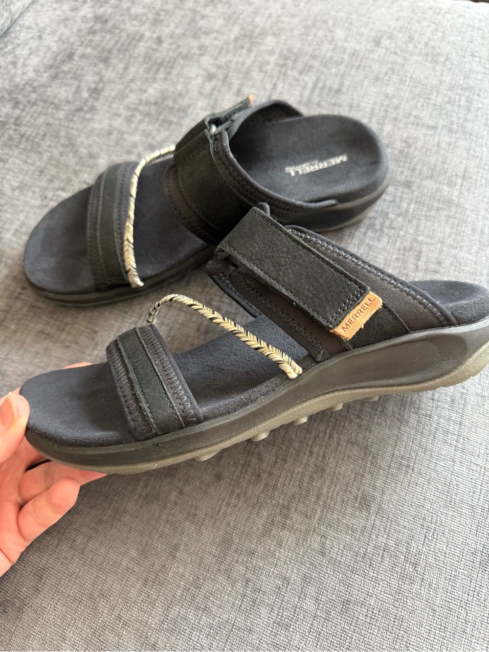 Merrell Terran Black Slide Sandals Women’s 7 Wide